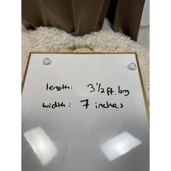 ADRIENNE LANDAU Pull Through Scarf Ivory Shaggy Faux Fur Sheepskin Womens OS - Picture 5 of 5